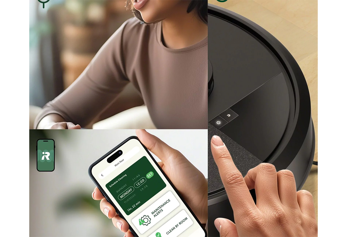 Εύκολος χειρισμός της εφαρμογής και της ενεργοποίησης/απενεργοποίησης της σκούπας.